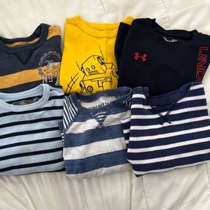 6 Shirts- 2T boys long sleeve shirts. (H&M, Under Armour, Carter’s, Oshkosh)